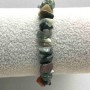Mossy Agate Bracelet, natural stone chip, diameter 8-9 mm (±), length 18 cm (stretch)