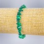 Malachite bracelet, natural stone chips, diameter 6x3 mm, length 18 cm (stretch)