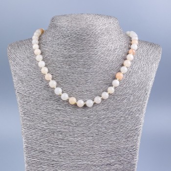 Celestite Necklace (Acrylic Imitation) Smooth Beads, 8 mm Diameter, 50 cm Length