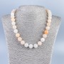 Celestite Necklace (imitation acrylic) smooth beads, diameter 12mm ±, length 50cm ±
