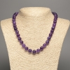 Sugilite Necklace with Smooth Beads, 10 mm diameter, 48 cm length