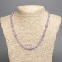 Amethyst Necklace (imitation toned quartz) smooth beads, diameter 6.5 mm, length 50 cm