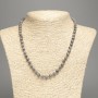 Necklace Gray Ocean Jasper Imitation (Acrylic) Smooth Beads, 6mm Diameter, 50cm Length +