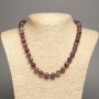 Multicolored tourmaline necklace (imitation) smooth beads, diameter 10 mm ±, length 50 cm ±