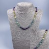 Natural Fluorite Necklace, Faceted, Diameter 7x11–6x7 mm, Length 52 cm +