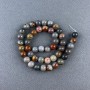 Jasper beads, natural stone, smooth round bead, diameter 8.5 mm, length 38 cm, on beading thread