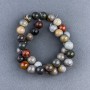 Jasper Beads, Natural Stone, Smooth Sphere, Diameter 10.5 mm, Length 38 cm on a Thread