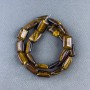Tiger's Eye Beads Natural Stone, Rectangle, 13x18x6 mm, 5 mm +/-, length 40 cm on thread