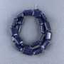 Beads Aventurine Blue Sand Night of Cairo, synthetic, rectangular, 13×18×6 mm, 5 mm, length 40 cm on a thread