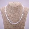 Opalite Moonstone Necklace, synthetic, smooth beads, 6mm diameter, 48cm length