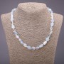 Opalite Moonstone Necklace (synthetic) - Faceted, bead diameter 9x11 mm, length 48 cm