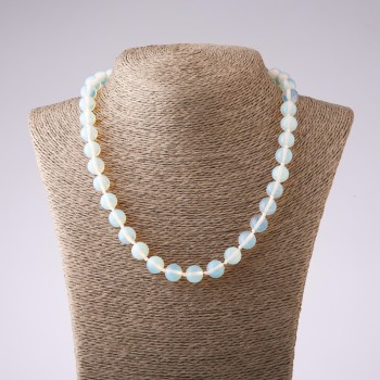 Moonstone Necklace, 10 mm diameter, 45 cm+