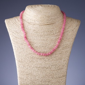 Tourmaline Necklace with Faceted Discs, 48 cm long, 6 mm Diameter