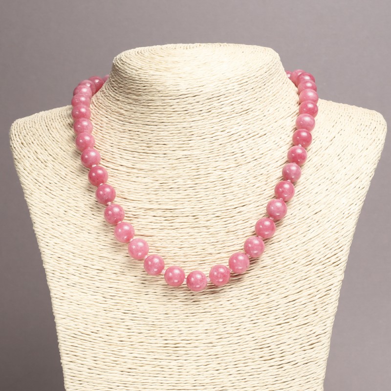 Tourmaline Necklace with a Smooth Bead, 10mm Diameter, 45cm Length