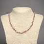 Faceted natural tourmaline necklace, bead diameter 5×7 mm ±, length 45 cm ±