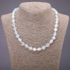 Opalite Moonstone Necklace (Synthetic), Faceted, 8x12 mm Beads, 46 cm Long