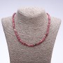 Necklace of natural tourmaline square-cut briolette, 6 mm diameter, 45 cm length