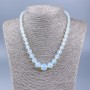 Moonstone Necklace (synthetic) Graduated Faceted Beads, Diameter 6-14 mm, Length 48 cm