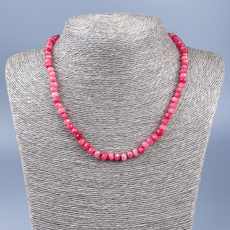 Tourmaline Necklace (named after ) Faceted Rondelle, diameter 6×4.5 mm, length 50 cm +