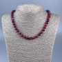 Tourmaline Necklace with Natural Gemstone, Faceted Beads 8 mm Diameter, 46 cm Length