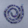 Fluorite Beads, Natural Stone, Faceted Cube on Thread, Diameter 4.5×4.5 mm, Length 38 cm