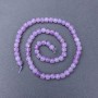 Lavender Amethyst Beads - Natural Stone, Faceted Cube on Thread, Diameter 5.5 mm, Length 38 cm