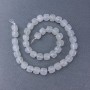 Rock Crystal Beads, natural stone, faceted cube on thread, diameter 9x9 mm, length approximately 38 cm