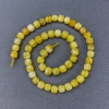 Yellow jadeite beads, natural stone, faceted cube on thread, diameter 7.5×7.5 mm, length 38 cm