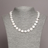 Necklace of natural baroque pearls, diameter 11x4(±)mm, length 45cm+