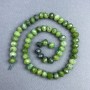 Canadian Jadeite Beads, Natural Stone, Faceted Rondelle, 8×6.5 mm, on a strand, length 38 cm+