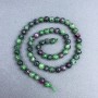 Zoisite beads natural stone faceted round beads, diameter 6.5 mm ± on thread, length 39 cm+