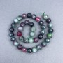 Zoisite Beads, Natural Stone, Faceted Balls, 10 mm Diameter ±, On Thread, Length 39 cm ±