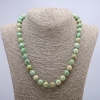 Natural amazonite necklace, smooth beads, 10 mm diameter, 46 cm length +