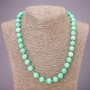 Amazonite necklace (im) smooth bead, diameter 10(+-)mm, length 48cm