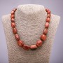 Beads 'Victoria' with Aventurine Golden Sand - brick-shaped with a gradual size increase, diameter 9x15-16x25 (±) mm, length 50 cm