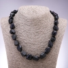 Sale: Aventurine Stone Necklace (Synthetic) 'Blue Sand of Cairo Night' Polygonal Faceting, 13 x 15 mm ±, 50 cm