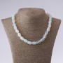 Moonstone Necklace 'Cylinder Barrel', length 45 cm, diameter 10x14 mm