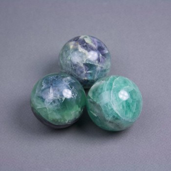 Souvenir ball made of natural fluorite, diameter from 50 mm ± (price per 100 g) weight from 200 g