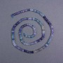 Fluorite beads, natural stone, faceted rondelle, diameter 4x3 mm ±, on cord, length 39 cm ±