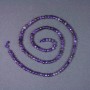 Faceted Amethyst Rondelle Beads, Natural Stone, 4x3 mm, on thread, 39 cm length