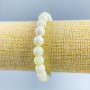 Bracelet White Mother-of-Pearl, smooth beads, 9mm diameter ±, length 18 cm (stretch)