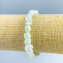 Mint Mother-of-Pearl Faceted Bracelet, 8x6 mm diameter, length 18 cm (stretch)