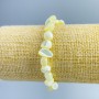 Bracelet with light-yellow mother-of-pearl, faceted beads, diameter 8×6 mm, length 18 cm (stretch)