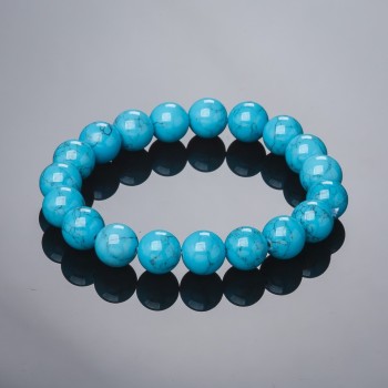 Elastic Turquoise Bracelet (Pressed) 10mm