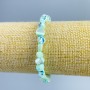 Bracelet with light-blue mother-of-pearl, faceted beads, diameter 8x6 mm, length 18 cm (stretch)