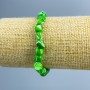 Green mother-of-pearl bracelet, faceted, diameter 8×6 mm, length 18 cm (stretch)