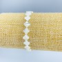 Mother-of-Pearl Four-Leaf Clover Bracelet, plates approx. 8×8×2 mm, length 18 cm (stretch)