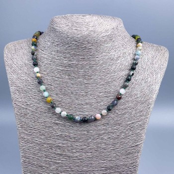 Assortment Necklace of natural stone with faceted beads, diameter 6 mm, length 50 cm