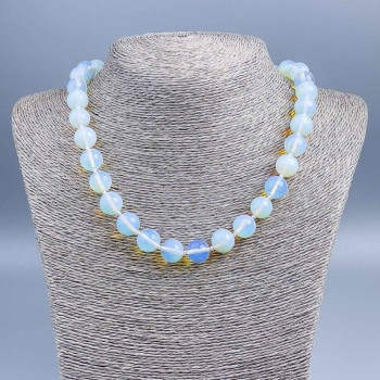 Moonstone Necklace, Smooth Bead, 12 mm Diameter, 45 cm Length