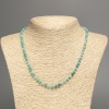 Faceted Amazonite Necklace, Rondelle Beads, Diameter 5×3.5 mm, Length 47 cm +